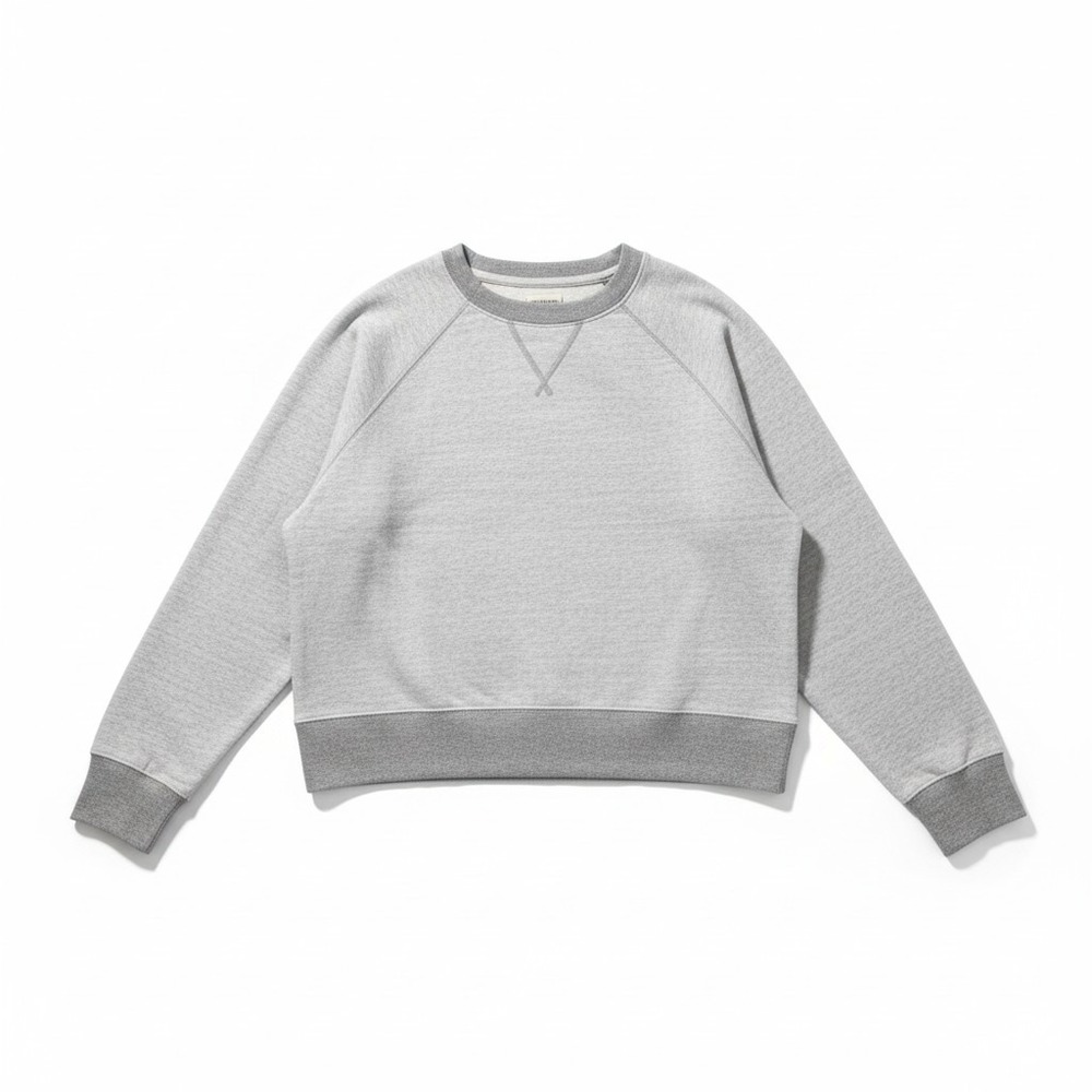 AE77 American Eagle Crewneck Sweatshirt Mens Large Gray Raglan Sleeve Cotton